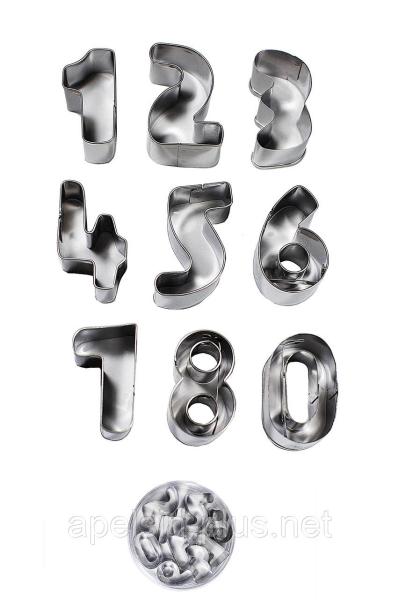 Фото  Вырубка кондитерская для печенья Цифры 2,5 см опт