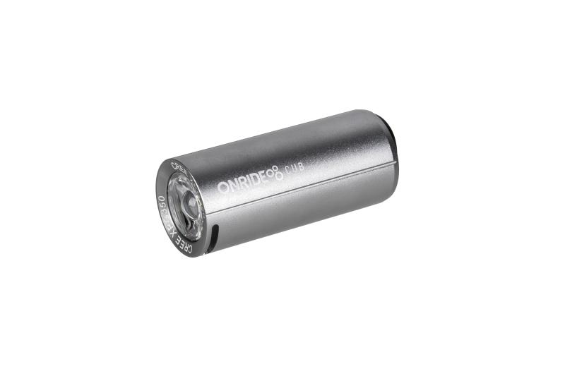 Велосипедна фара ONRIDE Cub сріблястий (200 lm, 700 mAh, Type-C), алюмінієва