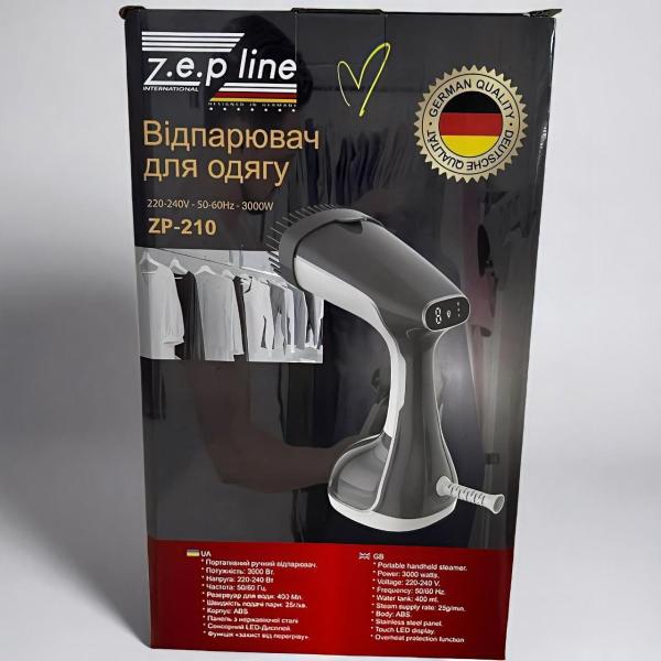 Фото Товары для дома и сада Вертикальный отпариватель Zepline ZP-210 — 3000 Вт, Серый сенсорное управление, Германия
