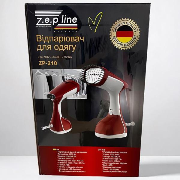 Фото Товары для дома и сада Ручной отпариватель для одежды Красный Zepline ZP-210 — быстрый пар, деликатный уход, 400 мл