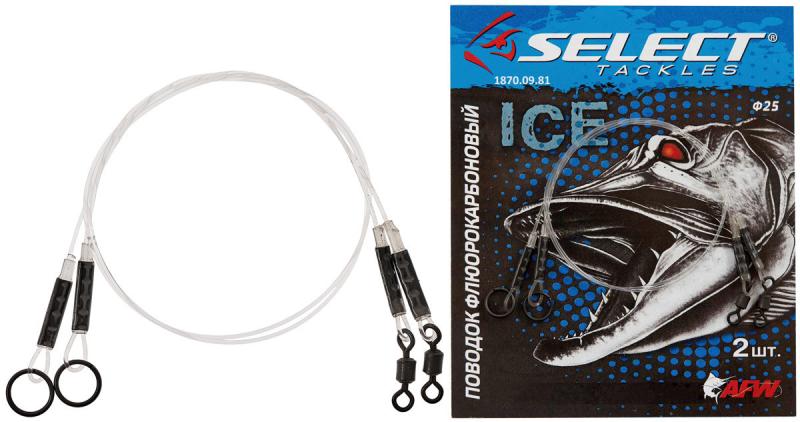 Фото  Поводок Select для жерлицы флюорокарбон 40см 12кг (2 шт/уп)