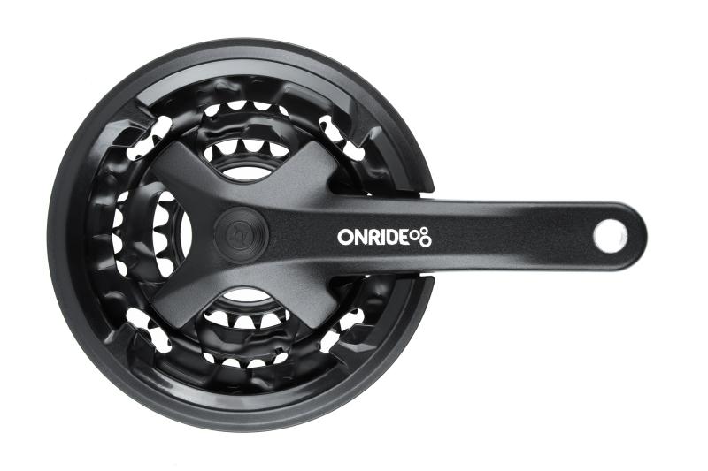 Фото ВЕЛОЗАПЧАСТИНИ, ТРАНСМІСІЯ, ШАТУНИ, Шатуни Onride Шатуни ONRIDE Trio 850P, під квадрат, 170мм, 22-32-42T, на 8 швидкостей, чорні