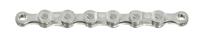 Фото ВЕЛОЗАПЧАСТИНИ, ТРАНСМІСІЯ, ЛАНЦЮГИ, Ланцюги SunRace Ланцюг SunRace CNM84 S Silver 8 швидкостей, 116 ланок, з з'єднувальним піном