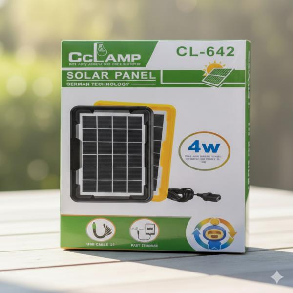 Фото Фонари, прожекторы, светильники Портативная солнечная панель CCLAMP CL-642 4W 6V с USB / Солнечное зарядное устройство для телефона, повербанк