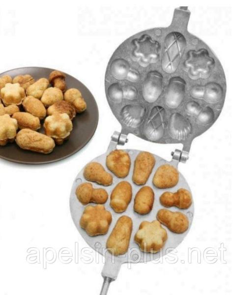 Форма для выпечки печенья с начинкой Ассорти мелкое на 12 ячеек