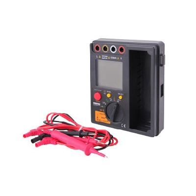 Фото Контрольно-измерительные приборы и автоматика, Клещи, тестеры, мультиметры, указатели напряжения, амперметры, вольтметры, регуляторы, сигнализаторы Мегаомметр цифровой с функцией мультиметра e.tool.multitest.04 E.NEXT