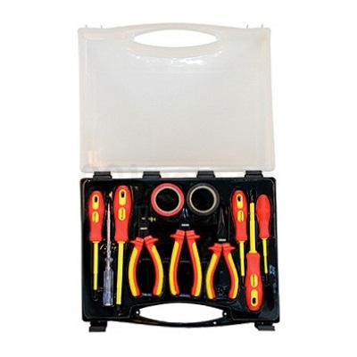 Фото Контрольно-измерительные приборы и автоматика, Клещи, тестеры, мультиметры, указатели напряжения, амперметры, вольтметры, регуляторы, сигнализаторы Набор изолированных инструментов E.NEXT e.tool.set.8000.11