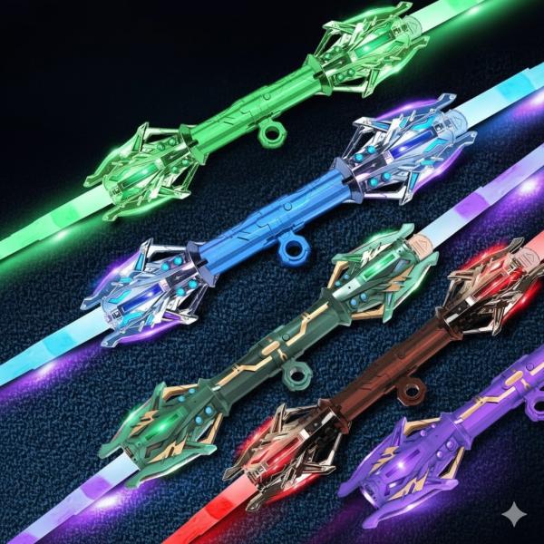 Фото Детский мир, детские товары Детский световой меч вращающийся 7 цветов — игрушка, подарок, световой меч