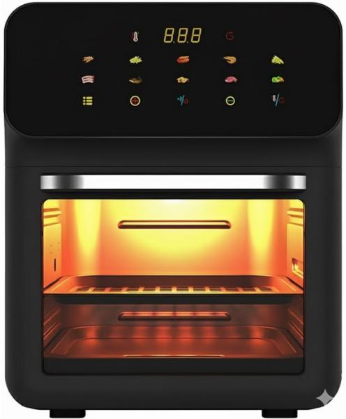 Фото Все для кухни Аэрогриль электрический Silver Crest 15 л 3000 Вт, мультипечь с сенсорным управлением, черная