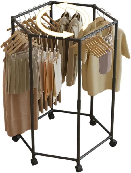 Фото Товары для дома и сада Напольная вешалка для одежды с поворотным механизмом на 360° и колесами