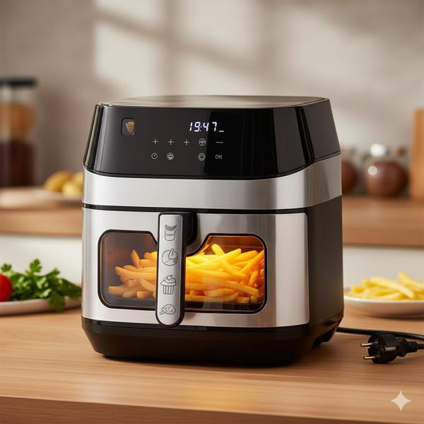 Фото Все для кухни Аерофритюрниця мультипечь с регулировкой температури и сенсорным управлением Domotec MS-3222 2800 Вт 12 л для дома Black