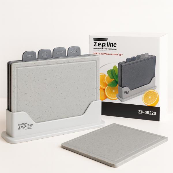 Фото Все для кухни Набор разделочных досок Zepline ZP-00220 Серый — 5 штук в современном дизайне