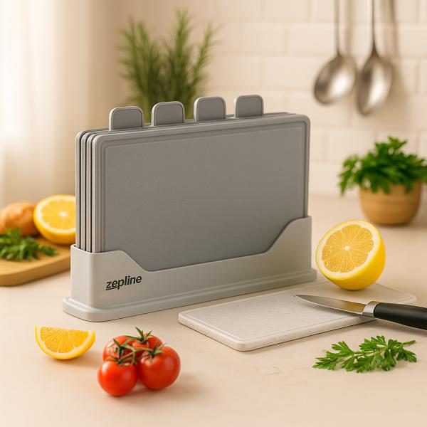 Фото Все для кухни Набор разделочных досок Zepline ZP-00220 Серый — 5 штук в современном дизайне