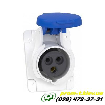 Фото Разъемы и соединители, Силовые разъемы Розетка кабельная стационарная 16А 2P+E IP44 220В PratiKa Schneider Electric