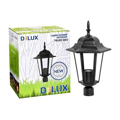 Фото Светильники, прожекторы, светодиодные, уличные, потолочные, подвесные, промышленные, точечные, Светильник DeLux Светильник садово-парковый PALACE A003 60Вт Е27 черный