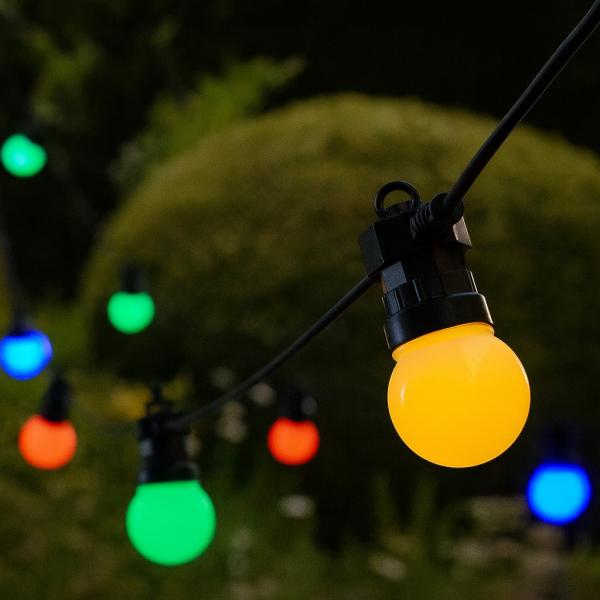 Фото  Гирлянда уличная разноцветные шары 5 м / 10 лампочек / IP65 SFK-47