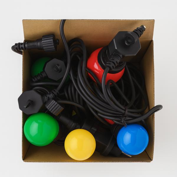 Фото  Гирлянда уличная разноцветные шары 5 м / 10 лампочек / IP65 SFK-47