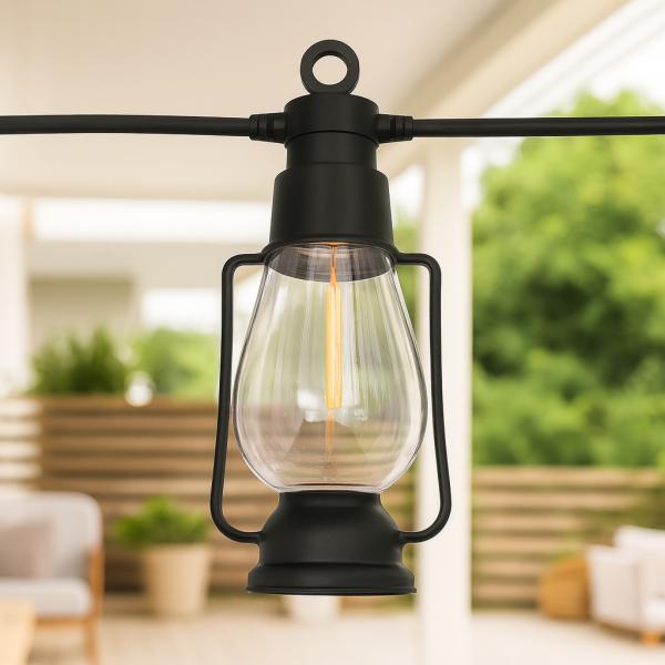 Фото  Гирлянда ретро-лампы подвесные 220 В, тёплый свет, уличная SFK-49