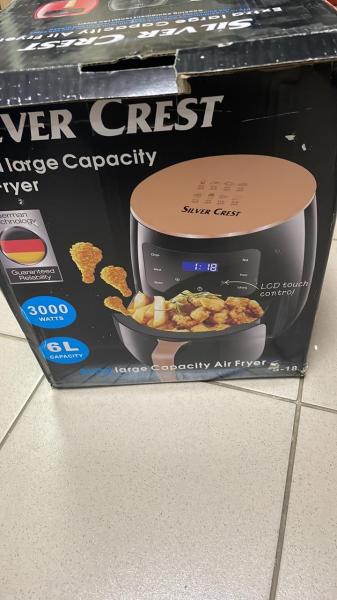 Фото  УЦЕНКА! Аэро-фритюрница безмаслянная фритюрница 6 литров SILVER CREST S-18 2400W (Плохая упаковка 3121)
