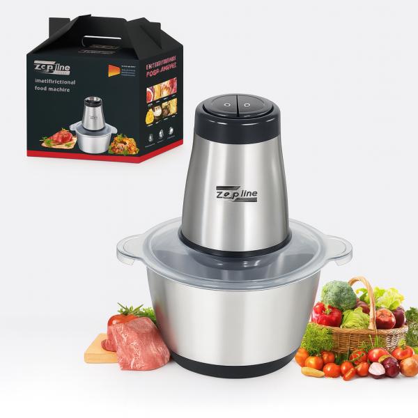 УЦЕНКА! Блендер измельчитель Zepline ZP-051 с металлической чашей 1500 Вт 2 литра (Повреждена крышка 3123)