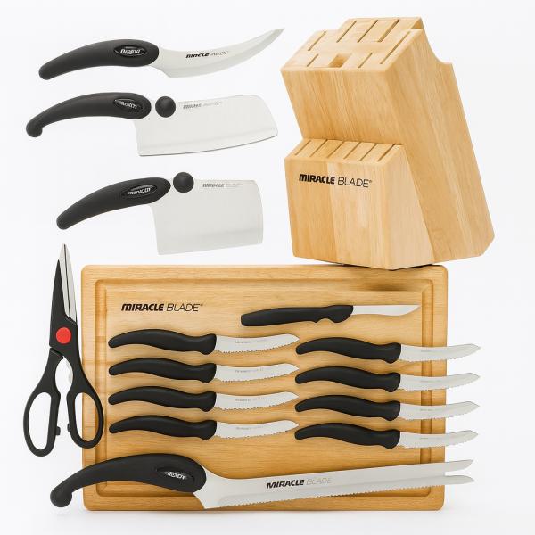 Фото  УЦЕНКА! Набор профессиональных кухонных ножей Miracle Blade 13 в 1 (Плохая упаковка 3127)