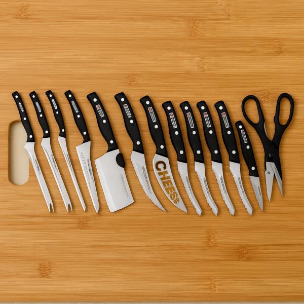 Фото  УЦЕНКА! Набор профессиональных кухонных ножей Miracle Blade 13 в 1 (Плохая упаковка 3127)