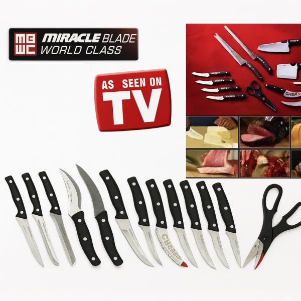 Фото  УЦЕНКА! Набор профессиональных кухонных ножей Miracle Blade 13 в 1 (Плохая упаковка 3127)