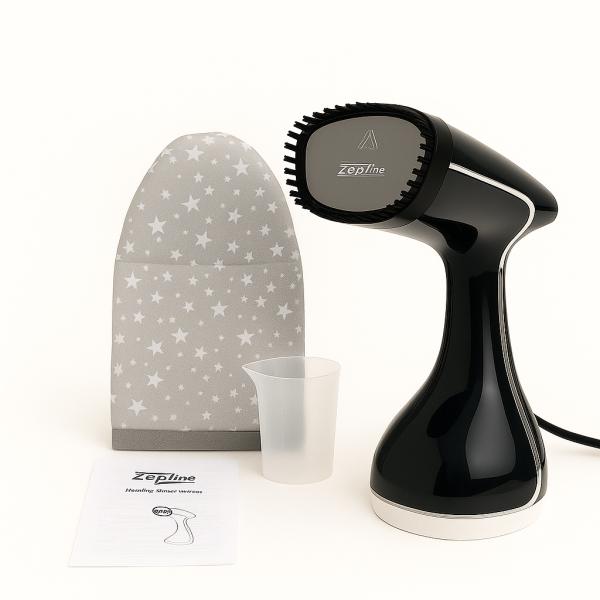 Фото Товары для дома и сада Ручной вертикальный отпариватель чёрный Zepline ZP-210 3000 Вт, 0,4 л с перчаткой