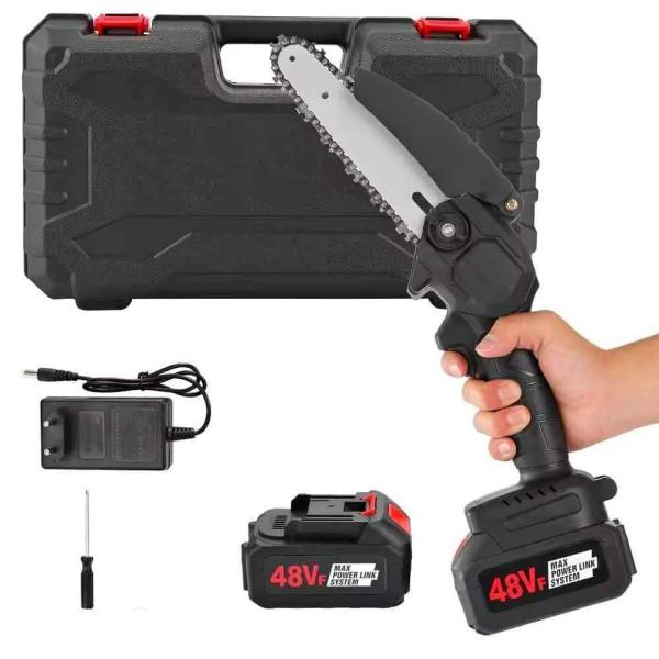 Фото  УЦЕНКА! аккумуляторная цепная пила с 2 батареями (Нет зарядки 3134)