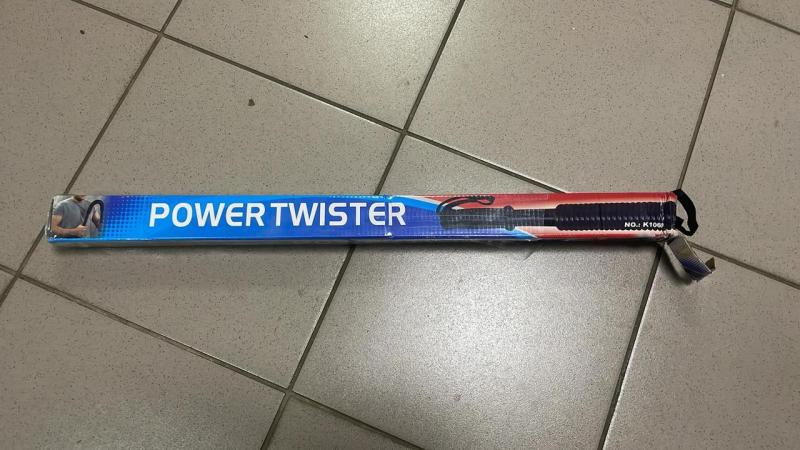 Фото  УЦЕНКА! Силовой эспандер-палка Power Twister 60 кг, пружинный твистер для тренировки груди, рук и спины (Плохая упаковка 3155)