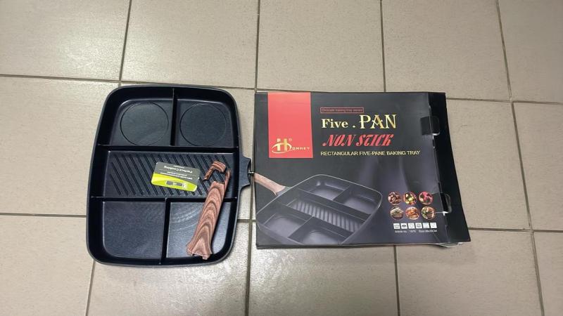 Фото  УЦЕНКА! Универсальная сковорода с пятью разделенными секциями и антипригарным покрытием (Повреждение ручки 3160)