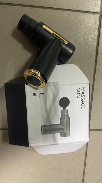 Фото  УЦЕНКА! Массажер мышечный ручной Massage Gun Аккумуляторный (Повреждение корпуса 3168)