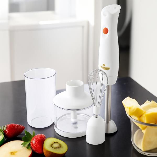 Фото  УЦЕНКА! Блендер 4 в 1 Crownberg CB-6222 миксер измельчитель венчик чоппер (Трещина на мерном стакане 3171)