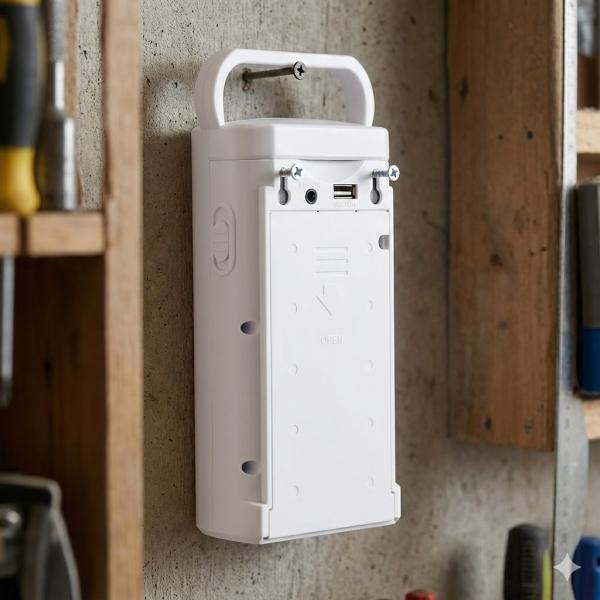 Фото Фонари, прожекторы, светильники Аварийный аккумуляторный фонарь белый корпус HER-TEX HT-2626, 24 LED, USB, до 80 часов