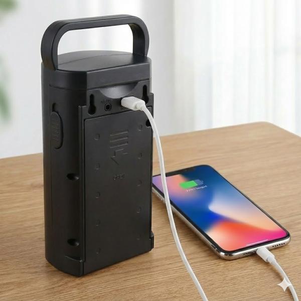 Фото Фонари, прожекторы, светильники LED-фонарь аккумуляторный черный корпус HER-TEX HT-2626, 24 диода, USB, до 80 часов