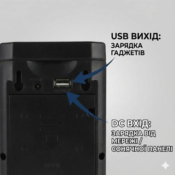 Фото Фонари, прожекторы, светильники LED-фонарь аккумуляторный черный корпус HER-TEX HT-2626, 24 диода, USB, до 80 часов