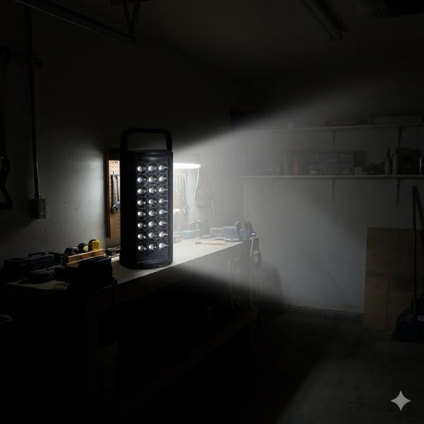 Фото Фонари, прожекторы, светильники LED-фонарь аккумуляторный черный корпус HER-TEX HT-2626, 24 диода, USB, до 80 часов