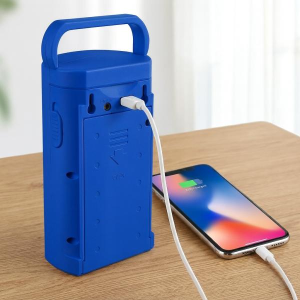 Фото Фонари, прожекторы, светильники Перезаряжаемый LED-фонарь Синий корпус HER-TEX HT-2626, 24 LED, USB, до 80 часов