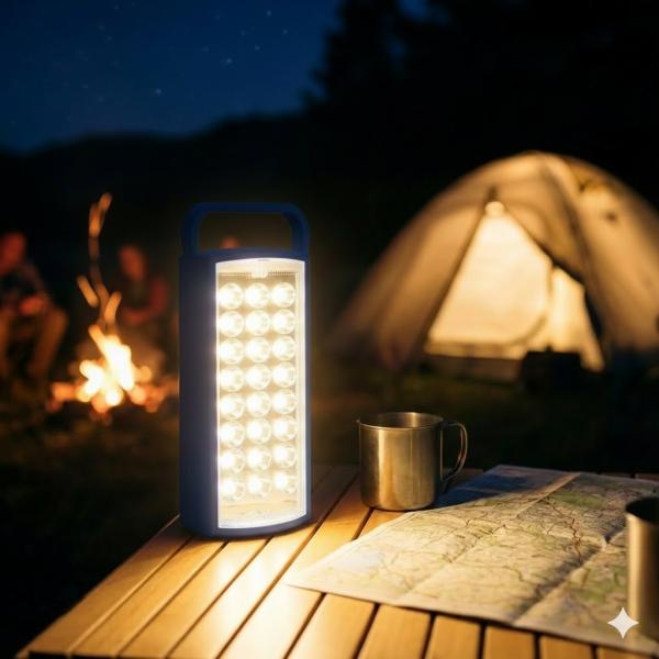 Фото Фонари, прожекторы, светильники Перезаряжаемый LED-фонарь Синий корпус HER-TEX HT-2626, 24 LED, USB, до 80 часов