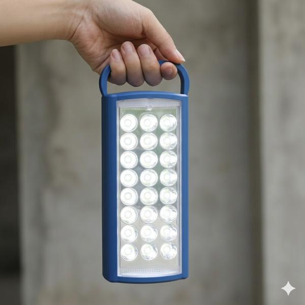 Фото Фонари, прожекторы, светильники Перезаряжаемый LED-фонарь Синий корпус HER-TEX HT-2626, 24 LED, USB, до 80 часов