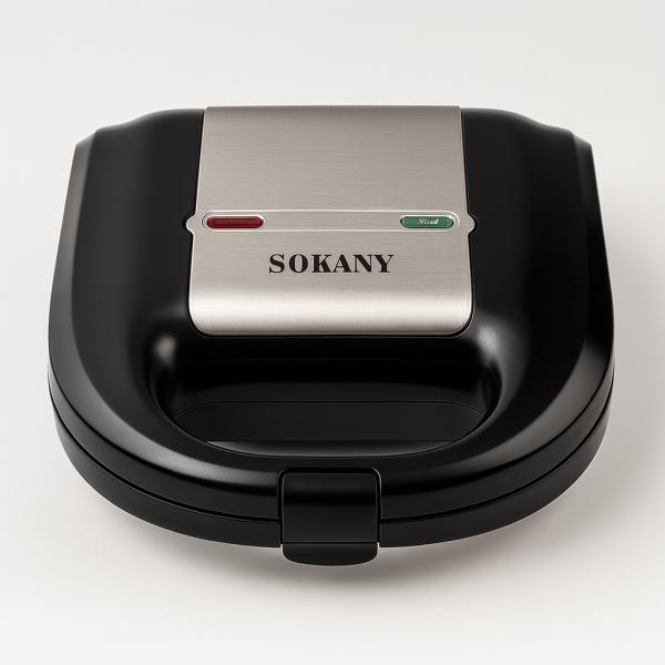 Фото Все для кухни Вафельница Sokany KJ-108W антипригарное покрытие Черный 750 Вт