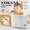 Двойной бытовой тостер для хлеба и 7 температурных режимов Sokany SK-08111 с режимом подогрева 750 Вт