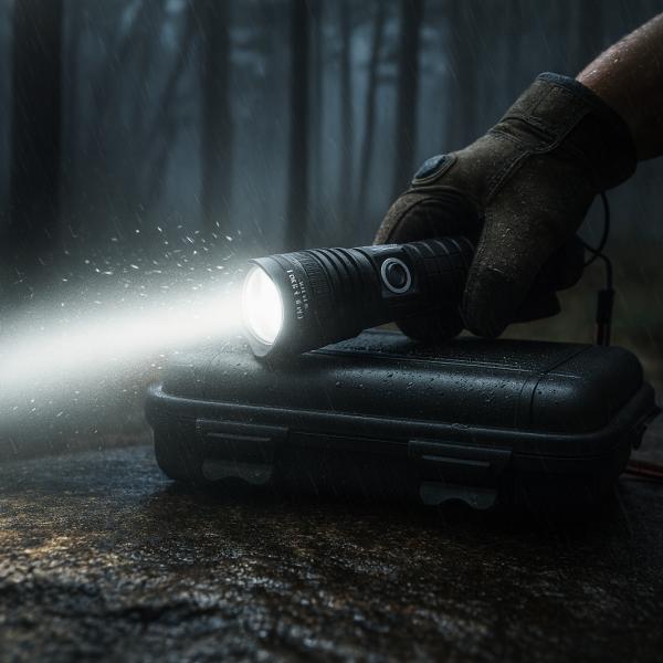 Фото Фонари, прожекторы, светильники Светодиодный фонарь BAILONG BL-A91-P50, суперяркий, ударо- и влагозащищённый, чёрный