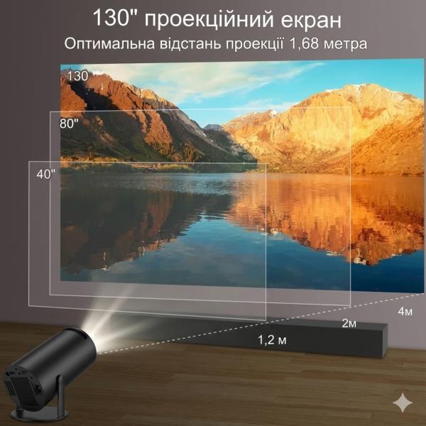Фото Электроника Портативный 4K UHD мини-проектор Magcubic HY300 Черный Android 12 С поддержкой Wi-Fi Bluetooth