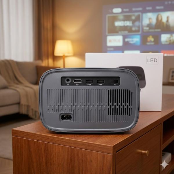 Фото Электроника Портативный смарт-проектор V8 4K на Android 11 с Wi-Fi 2.4G/5G и Bluetooth 5.0