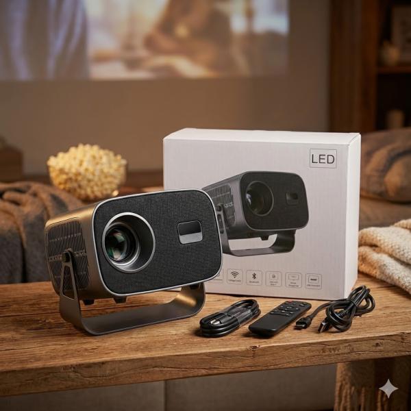 Фото Электроника Портативный смарт-проектор V8 4K на Android 11 с Wi-Fi 2.4G/5G и Bluetooth 5.0