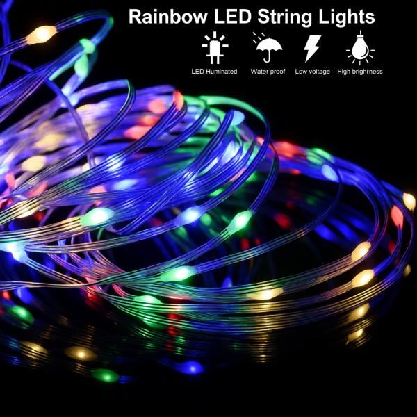 Фото  Уличные огни 5 м Smart Bluetooth – светодиодная смарт гирлянда RGB, музыкальная, USB, влагозащита IP65