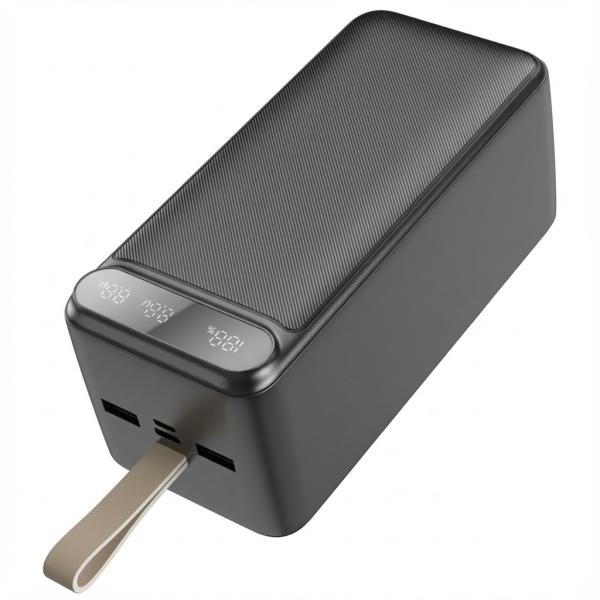 Фото  Мощный ПовербанкW  Awei 100000 mAh 22.5W с большим фонарем. Внешний аккумулятор Power Bank быстрая зарядка для телефона и планшета