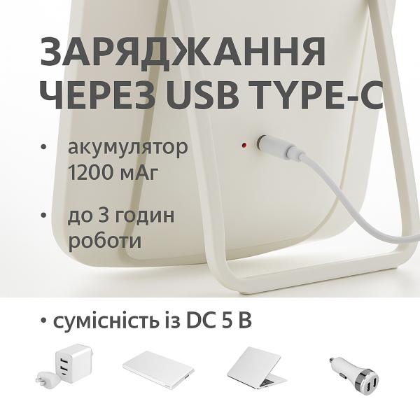 Фото Красота и здоровье Настольное зеркало для макияжа NEZZOE с LED-подсветкой и сенсорным управлением, аккумулятор LY-522