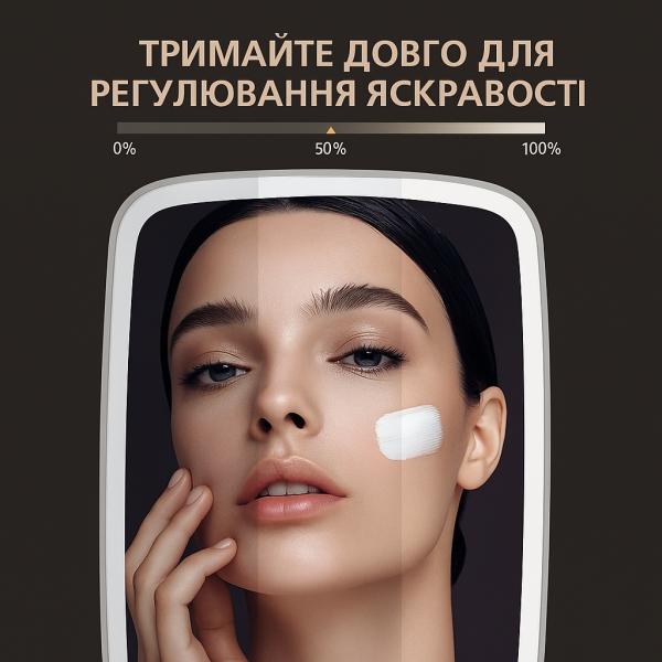 Фото Красота и здоровье Настольное зеркало для макияжа NEZZOE с LED-подсветкой и сенсорным управлением, аккумулятор LY-522